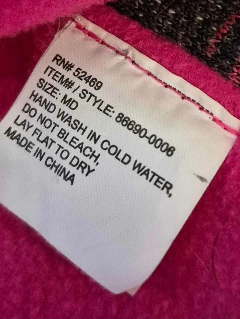 Bright Pink Textured Zipper Vest For Medium/Lg Dog